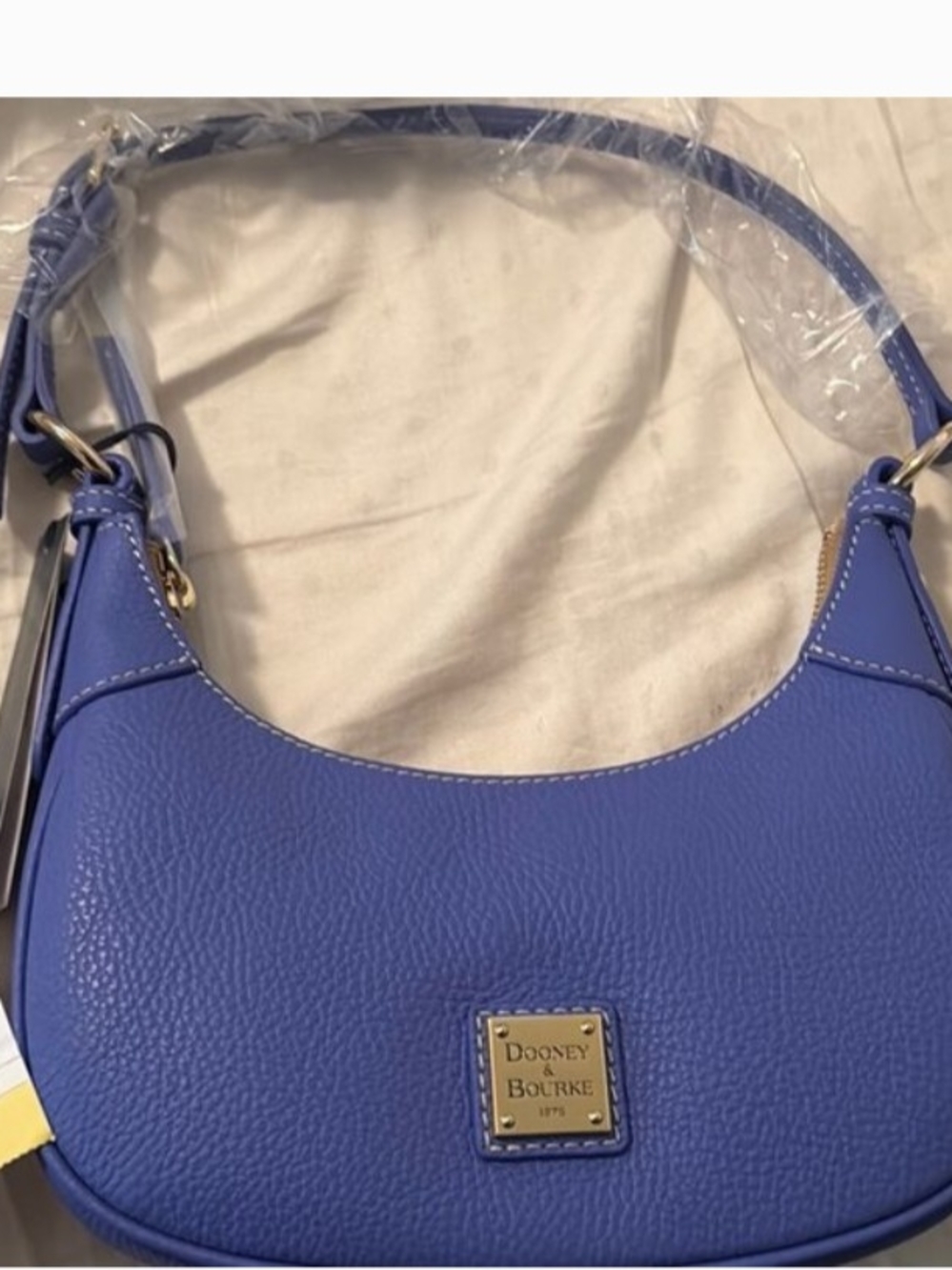 Dooney & Bourke Lucca Leather Hobo in Periwinkle Blue - Picture 2 of 2